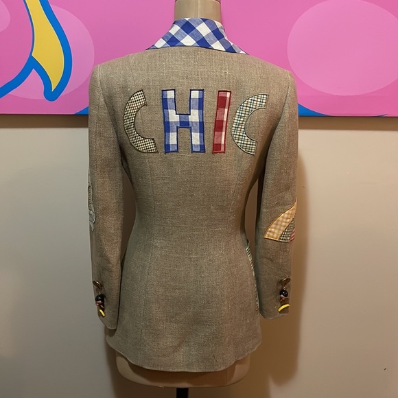 Moschino Cheap Chic Linen Butterfly Lady Bug Blazer - Picture 8 of 16